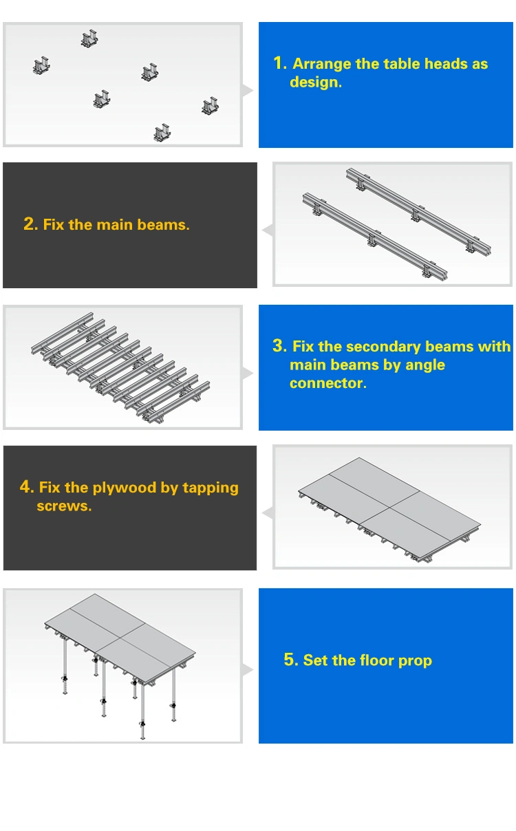 Table Formwork with H20 Timber Plywood Beam Steel Prop for Slab Construction