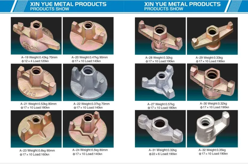 Hebei Flange System for Factory Concrete, Galvanized Cast Iron Plate, Nut, Tie Rod, Wing Nut